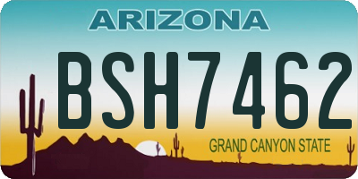 AZ license plate BSH7462