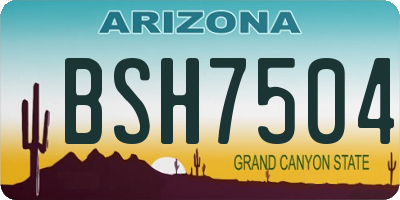 AZ license plate BSH7504