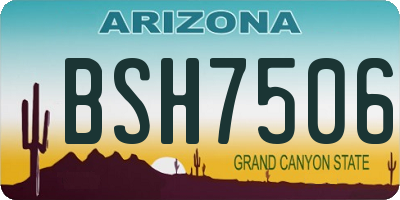 AZ license plate BSH7506