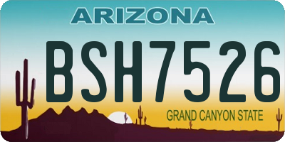 AZ license plate BSH7526