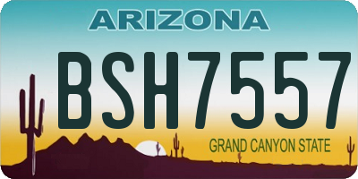 AZ license plate BSH7557