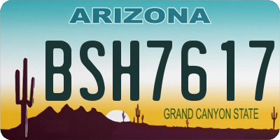 AZ license plate BSH7617