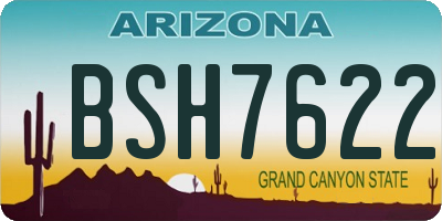 AZ license plate BSH7622