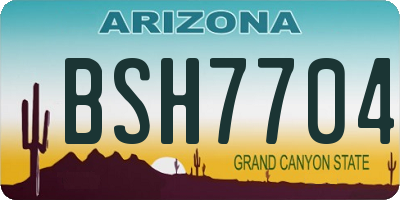 AZ license plate BSH7704