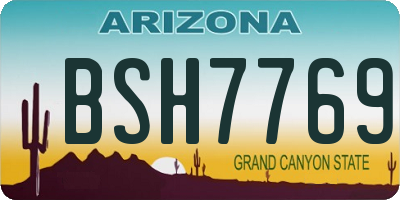 AZ license plate BSH7769
