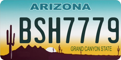 AZ license plate BSH7779