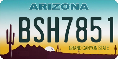 AZ license plate BSH7851