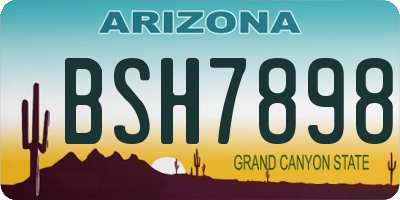 AZ license plate BSH7898