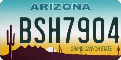 AZ license plate BSH7904