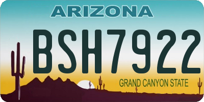 AZ license plate BSH7922