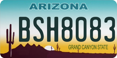 AZ license plate BSH8083