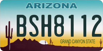 AZ license plate BSH8112