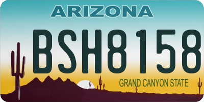 AZ license plate BSH8158