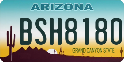 AZ license plate BSH8180