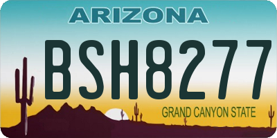 AZ license plate BSH8277