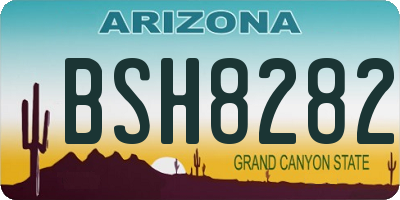 AZ license plate BSH8282