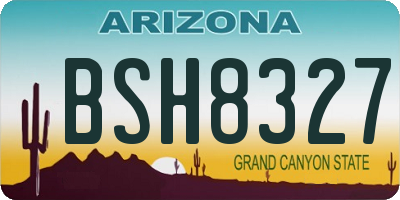 AZ license plate BSH8327