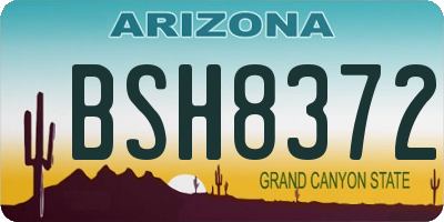 AZ license plate BSH8372