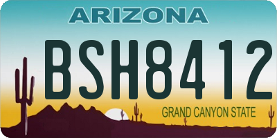AZ license plate BSH8412