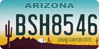AZ license plate BSH8546