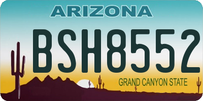 AZ license plate BSH8552