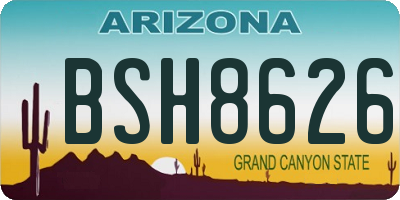AZ license plate BSH8626