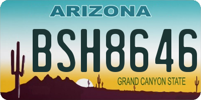 AZ license plate BSH8646