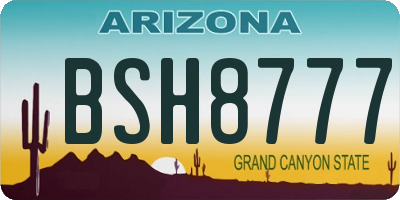 AZ license plate BSH8777