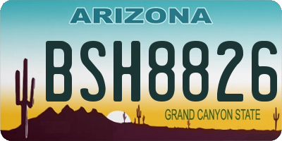 AZ license plate BSH8826