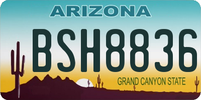 AZ license plate BSH8836