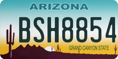 AZ license plate BSH8854