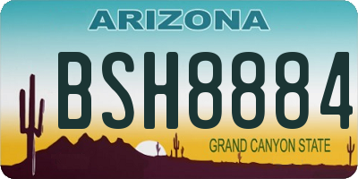 AZ license plate BSH8884