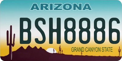 AZ license plate BSH8886