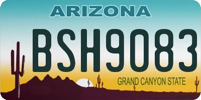 AZ license plate BSH9083