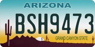 AZ license plate BSH9473