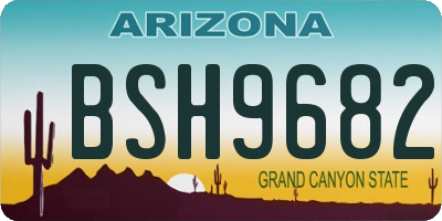 AZ license plate BSH9682