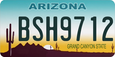 AZ license plate BSH9712