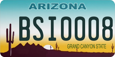 AZ license plate BSI0008