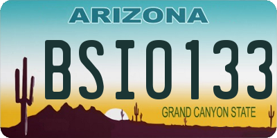 AZ license plate BSI0133