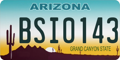 AZ license plate BSI0143