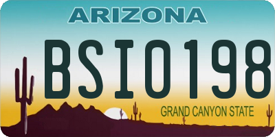 AZ license plate BSI0198
