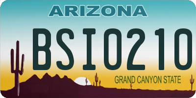 AZ license plate BSI0210