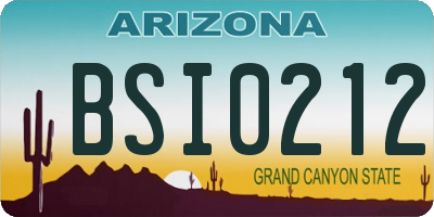 AZ license plate BSI0212