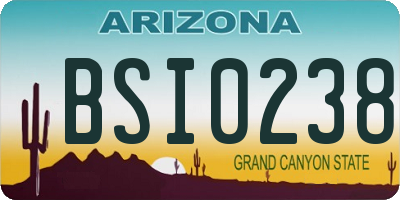 AZ license plate BSI0238