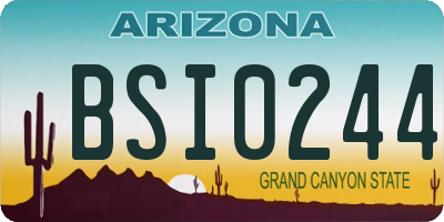 AZ license plate BSI0244