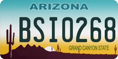 AZ license plate BSI0268