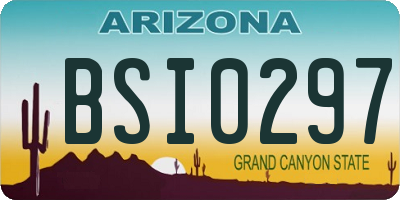 AZ license plate BSI0297