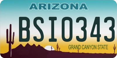 AZ license plate BSI0343
