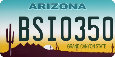AZ license plate BSI0350