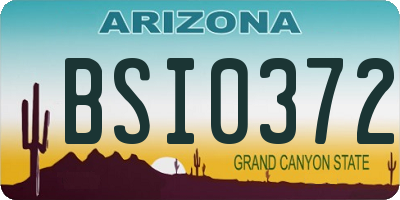 AZ license plate BSI0372